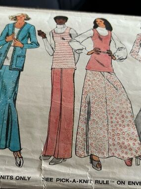 5/$25 simplicity 5357 Vintage Sewing Pattern Illustration - Pink & Floral Set
